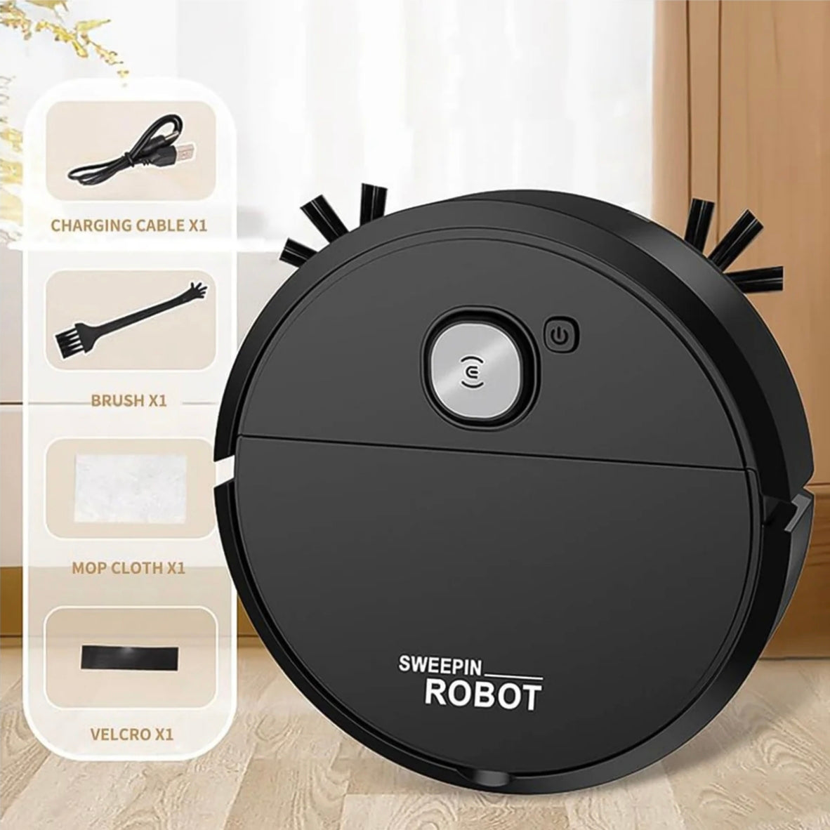 Automatic Smart Sweeping Robot Vacuum Cleaner – Rechargeable Floor Cleaning Robot for Home