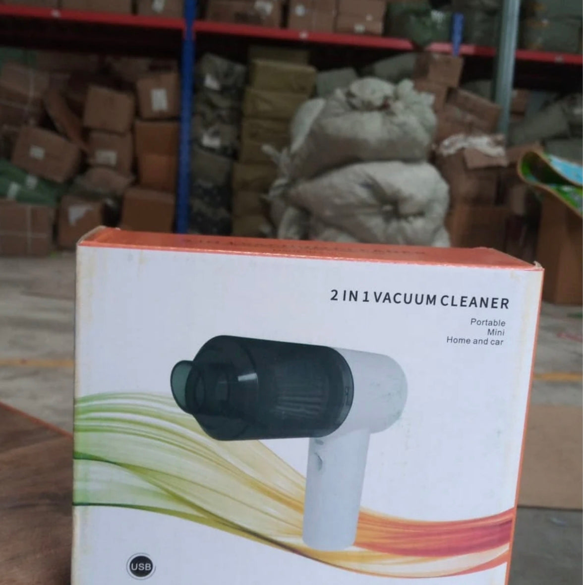 2 in 1 Wireless Vacuum Cleaner – 120W Handheld USB Rechargeable for Home & Car