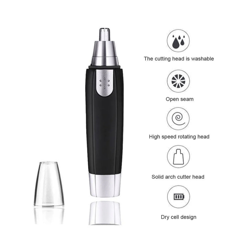 Sharp Steel Battery-Operated Ear and Nose Hair Trimmer