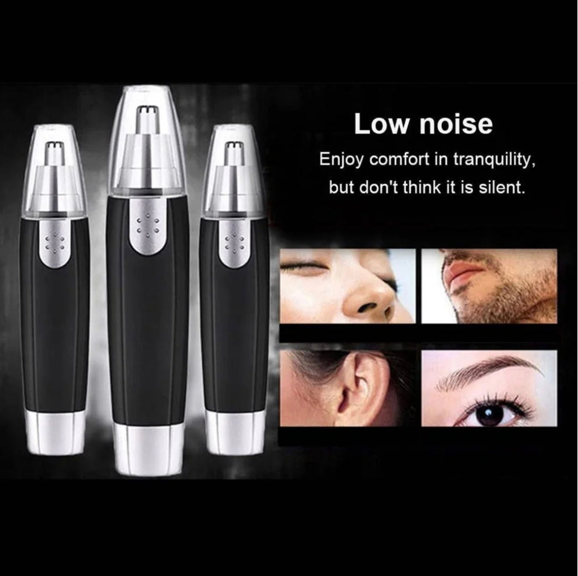 Sharp Steel Battery-Operated Ear and Nose Hair Trimmer