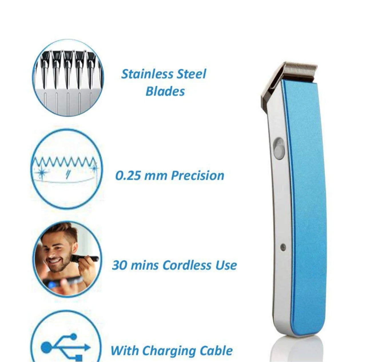 NS-216 rechargeable cordless hair and beard trimmer for men's, Hair accessories
