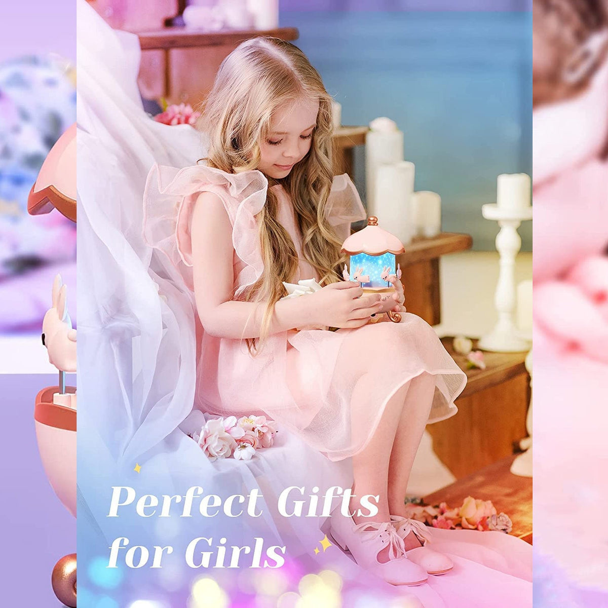 Bunny’s Carousel Rotating LED Night Light