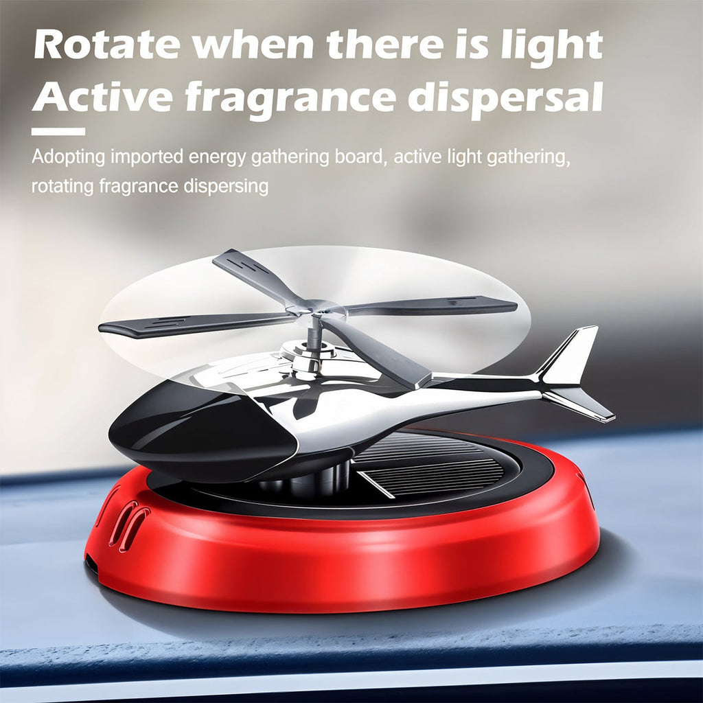 Solar-Powered Rotating Helicopter Car Air Freshener